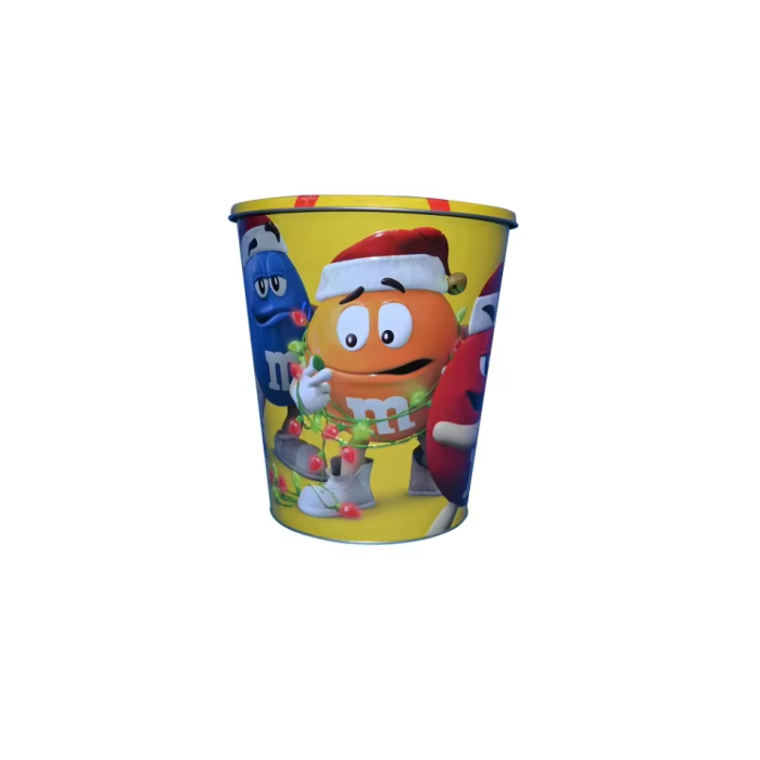 DADI 1 Gallon Popcorn Tin Bucket Metal Lid