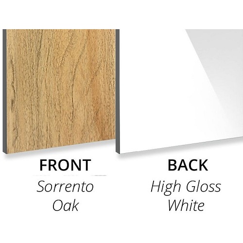 Sorrento Oak/High Gloss White Aluminium Composite Panel