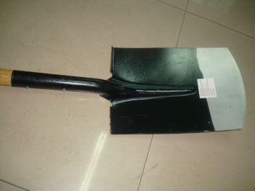 S512 wood handlle steel shovel head