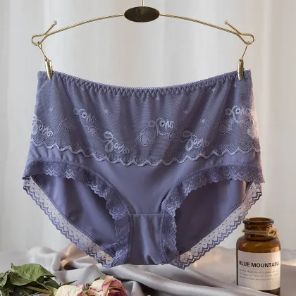 Lace Edge Breathable Invisible Underwear for Women