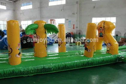 Water games tropical tahiti inflatable palm tree floating island