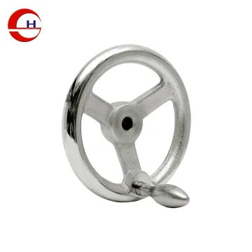 Chrome Plated Lathe Cast Iron Metal Machinery Threaded Hand Wheel Valve Handwheel