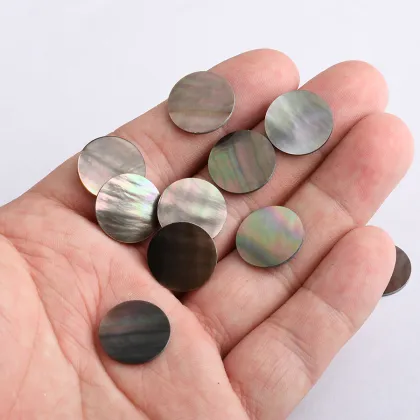 Various Size Black Mother of Pearl Coin Shape