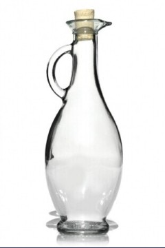 500ml Clear Glass Oil & Vinegar Bottles (Cork Top)