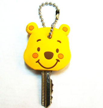 Cartoon Silicone Key Cover, Dustproof Lovely Silicone Key Caps With Customized Logo