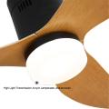 Remote control dc copper wooden ceiling fan