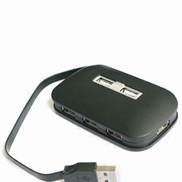 7-port Dust-resistant USB Hub with LED Indicator and Built-in USB Port