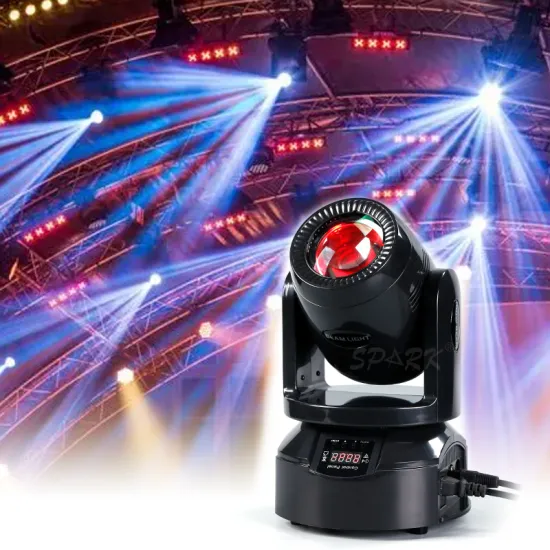 Mini Sharp Beam LED Moving Head 100W Prism Gobos Color Stage Lights for Weddings and Events