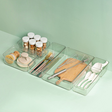 China Wholesale: 5-Sized Transparent Plastic Pet Containers for DIY Desk Organizer, Kitchen Cutlery Storage