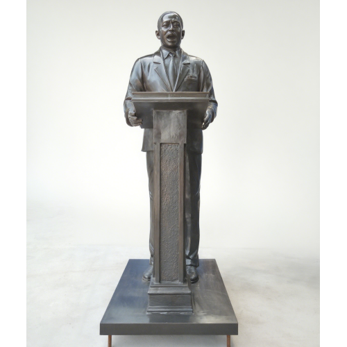 Custom Bronze Sculpture of MLK Mid-Oratory