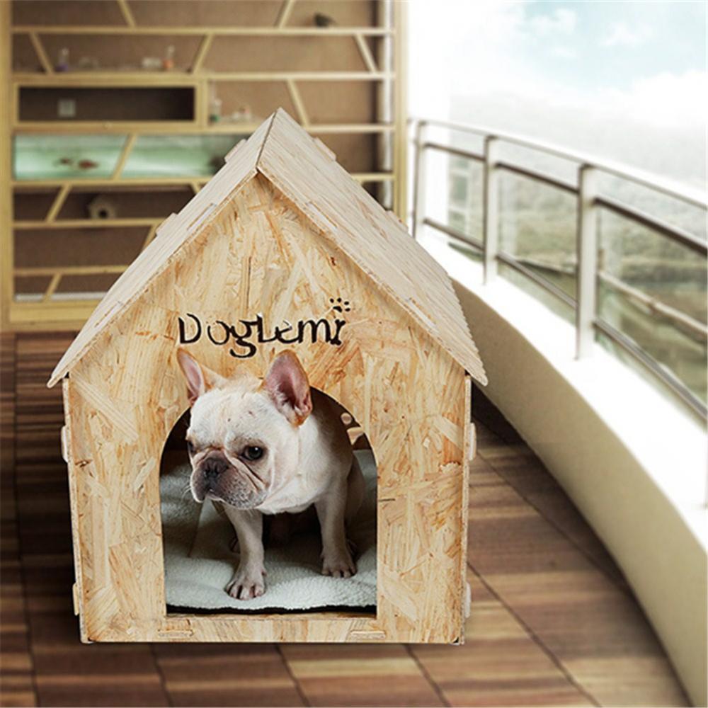 Köpekler için Pet House Kapalı Ahşap Kulübesi