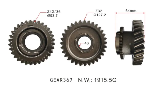 OEM Auto Parts Transmission Gearbox Brass Gear 33032-60111 33032-60110 for Toyota 2KD