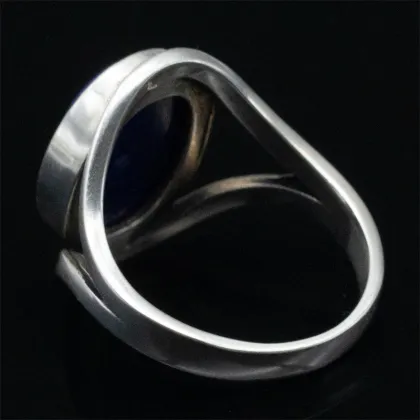 925 Sterling Silver Boho Hippie Lapis Lazuli Ring for Women