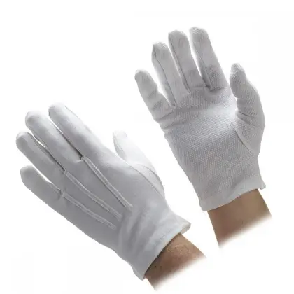 Car Driving Wear White Cotton hand Gloves