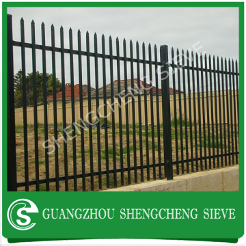 Flat top Canadian house iron tube fencing black tube fence