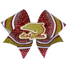 Custom gold cheer bows