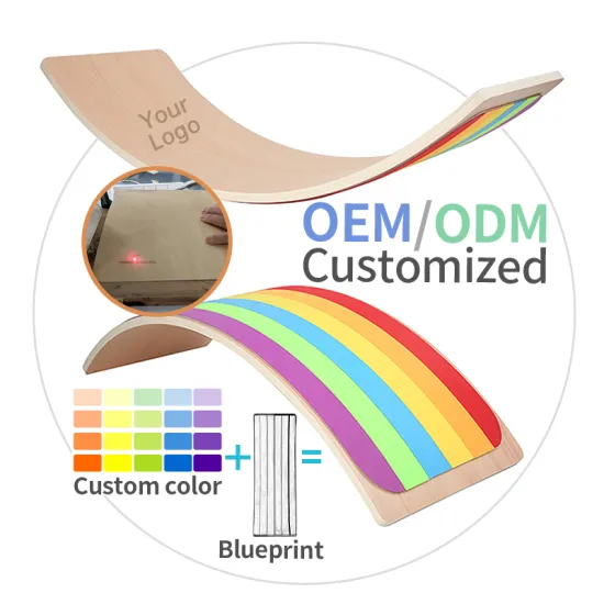 Montessori-Inspired Wooden Toys: Educational Baby Rocker Boards and Seesaws for Indoor and Outdoor Play