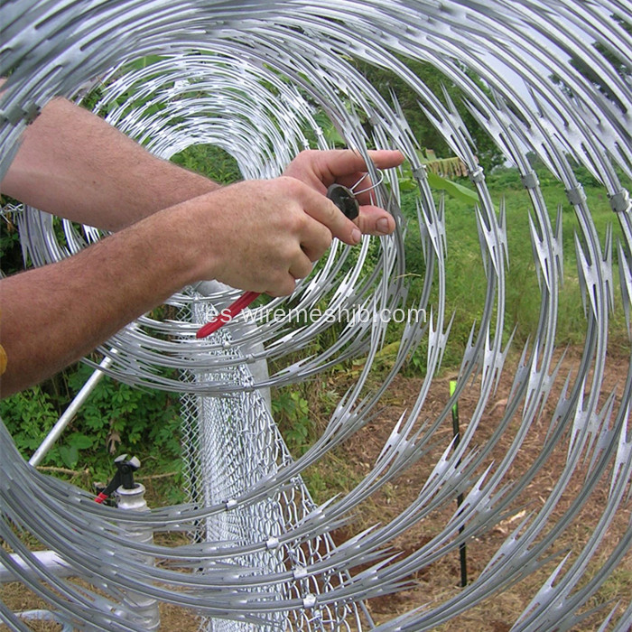 Alambre de la maquinilla de afeitar de Concertina para las barreras de cercado de la seguridad