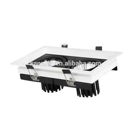 10W White Frame Double Head MR16 Adjustable Recessed COB Led Downlight