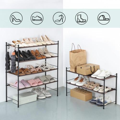 Rack de collection de chaussures à 2 niveaux pour l&#39;entrée