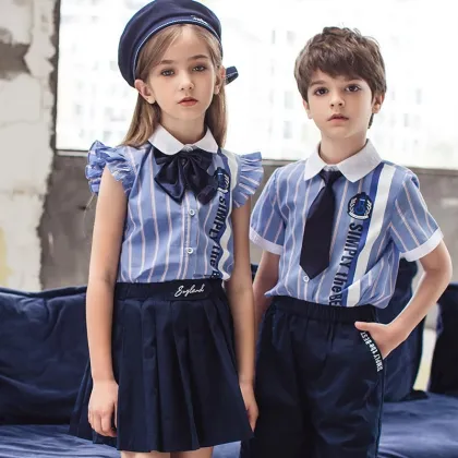 AOSHI School uniform elastic waist skirt school uniform pants school uniforms kids