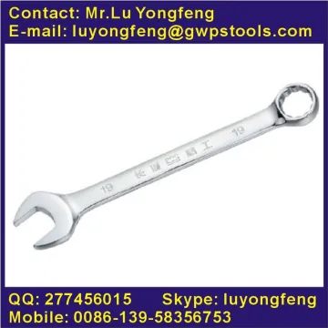 Combination wrench in metric, mirror polished