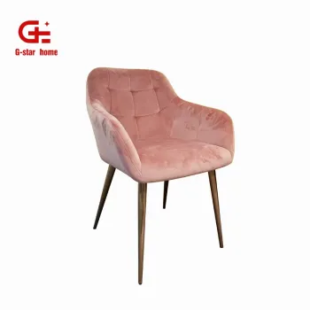 Wholesale Fabric Upholstered Dining Chairs with Wooden Legs