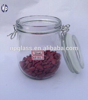 transparent glass 75cl storage jars