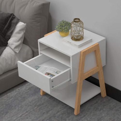 Nightstand Bedside Table Nightstands Bedroom Set of 2 with Drawer Supplier