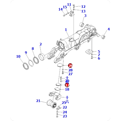 Bulldozer D375A-5 Gasket 198-30-56132