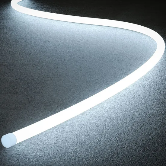 Outdoor Waterproof LED Pure Silicone Round Neon Tube Light D25MM DC24V 360 Degree Flexible Hose Strip