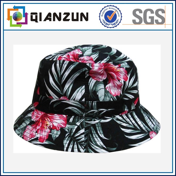 Custom Design Label Logo Popular Floral Blank Bucket Cap (DH20140942)