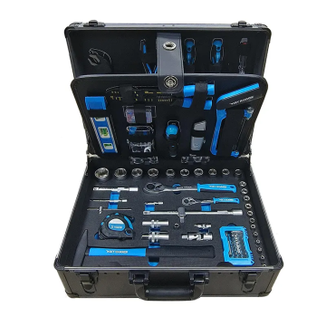 128-PC Professional Custom Repair Hand Tool Set with Aluminum Case for Garage Maintenance and Repair