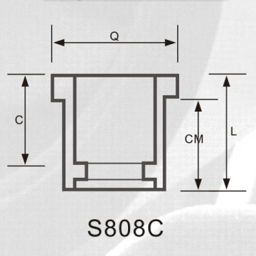 ASTM SCH80 CPVC Reductor Bush Color gris oscuro
