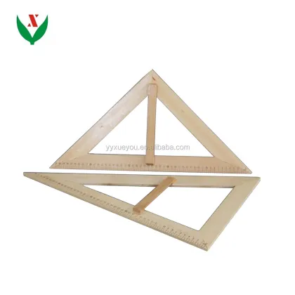 Geometric Wooden Set Square for School Classroom Teaching Aids