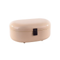 Small Bean Shape Bread Bin with Leather Handle