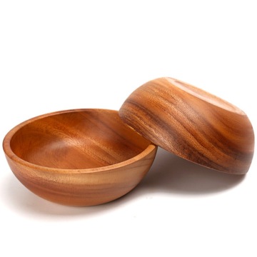 Premium -Qualität großer Acacia Teak Ironwood Round Serving Bowl