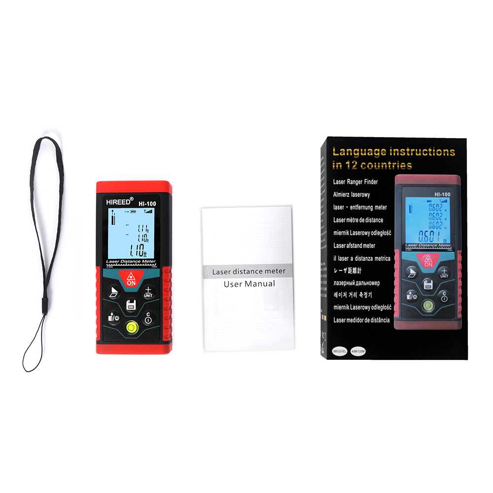 40M 100M 120M 360L LEVEL Handheld Rangefinder Laser Distance Meter Digital Laser Range Finder Laser Tape Measure Tester