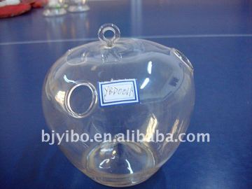 Apple shape hanging glass decoration