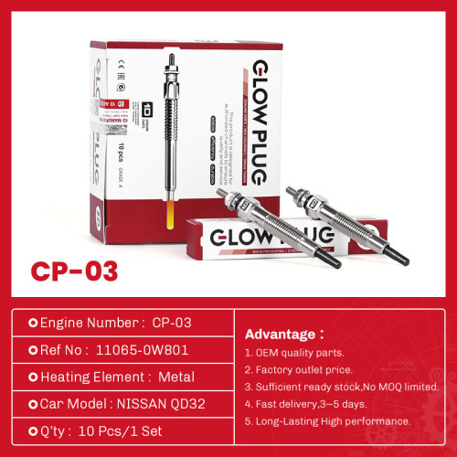 Nissan QD32 أجزاء السيارات Glow Plug CP03 110650W801