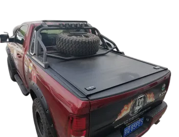 Truck Canopy Tonneau Cover with Hard Lid, Ladder Rack, Roof Top Tent, Roll Bar, and Roller Cover