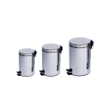 Stainless steel domestic pedal type trash can