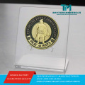 Suporte de acrílico transparente elegante para exibição de moedas personalizadas
