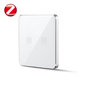 Tuya Zigbee được kiểm soát ứng dụng 230V EU không thấm nước Hai băng đảng Touch Pin-Power Switch tương thích với Alexa và Google Home