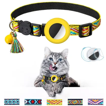 Personalized Tribal Breakaway Gps Cat Collar with Bell