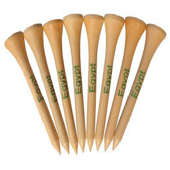 Tees de golf de bambú natural a granel con logotipo personalizado