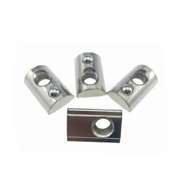 Zinc Slot Blok Lot Blok T-Nuts con bolas cargadas en tamaños M4, M5 y M6: accesorios de aluminio para aplicaciones industriales