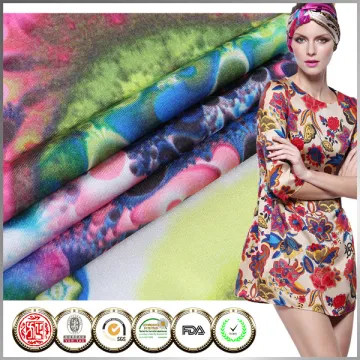 Hot selling IAF certified Korean Polyester digital print knit fabric