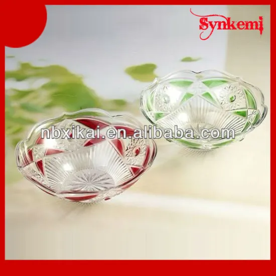 Clear plastic antique fruit bowl