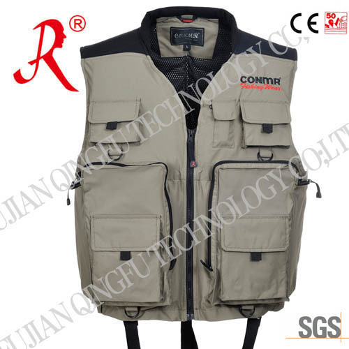 Fishing Vest with Nylon Dobby Fabric and CE Certificate Approval (Qf-1904)
